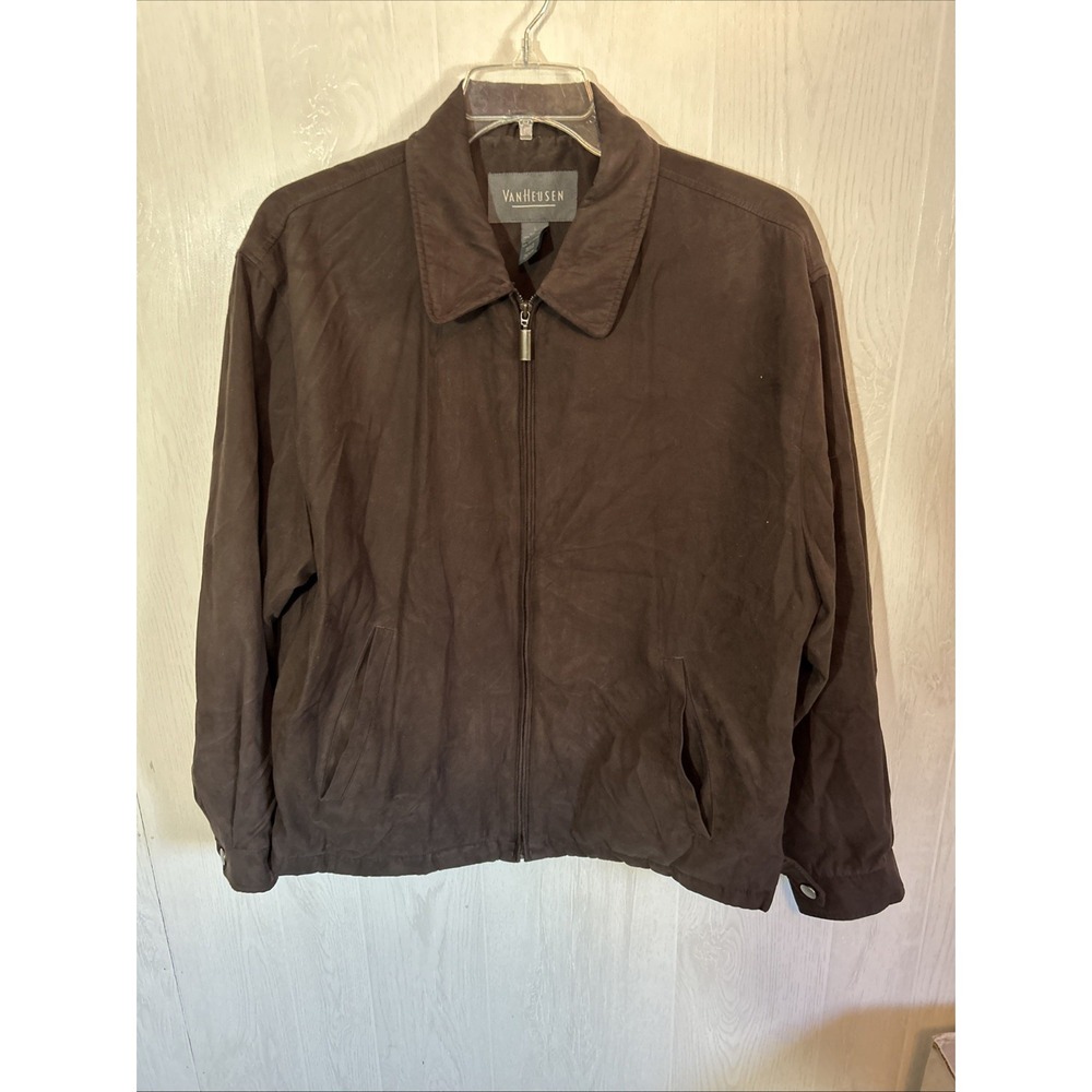 van heusen Large Brown Suede Like Light Weight Jacket Coat